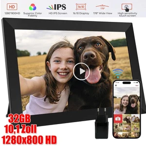 WiFi Digital Photo Frame HD IPS Digital Photo Frame 32GB Photo Videos Frame - Picture 1 of 22