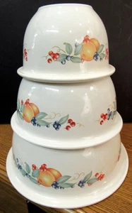 VINTAGE 3ER SET CORELLE ABUNANCE VERSCHACHTELTE MEXINGSCHALEN 1QT, 2QT, 3 Q (EZS003991) - Bild 1 von 11