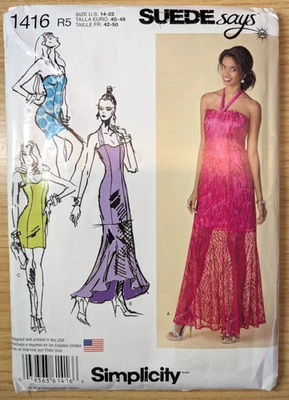 Simplicity 1416 Sz 14-22 Evening Special Occasion Dress Formal Elegant Uncut - Image 1 of 3