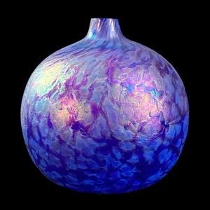Lámpara de aceite iridiscente de vidrio artístico Mt St Helens Seattle PNW florero artista - Imagen 1 de 8