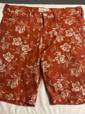 Denim & Supply Ralph Lauren Men's Red Floral 9" Chino Shorts Size 34 - Image 1 of 4