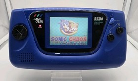 Rare Blue SEGA Game Gear Restored - Recapped, New Glass Lens, AC Adapter, Tested