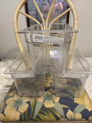 Cambro 36CW135 Camwear 1/3 tamaño 6 pulgadas bandeja de comida de policarbonato profundo Foto 1 de 4