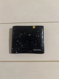 Diesel Men Splatter Print Bifold Wallet Multiple Card Pockets Luxury Compact ITA - Picture 1 of 3