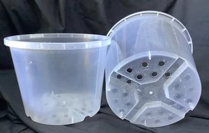 ORCHID POT CLEAR - 200mm x 150mm - Pack of 10 Pots - Picture 1 of 2