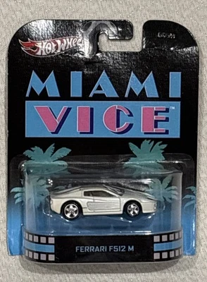 Hot Wheels 2012 Retro Entertainment Miami Vice Ferrari F512M in White X8915 NEW! - Image 1 of 2