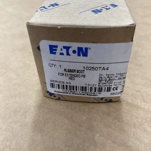 NEW Eaton Cutler Hammer 10250TA4 Heavy-Duty Pushbutton, Boot, Red, Flexible S22 - Picture 1 of 1