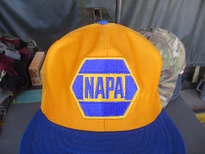 Cappello camionista vintage anni 70, 80 NAPA ricambi auto maglia, cappello snapback con toppa, made in USA - Foto 1 di 13