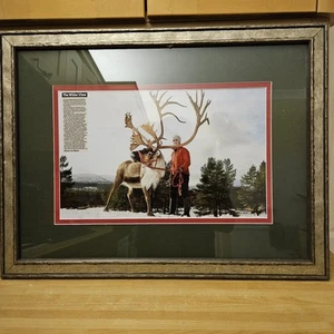 Male North Pole Raindeer With Keeper Tilly Smith Pictured By Les Wilson 1982 - Picture 1 of 4