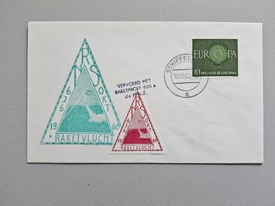 Raketenpost Niederlande-Deutschland 1960 Raketproef 626 mit Bordsiegel - Bild 1 von 2