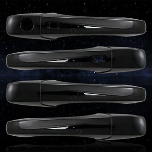 Cubiertas de manija de puerta negras brillantes con reflejos automáticos con llave inteligente para Chrysler 200 11-14 - Imagen 1 de 3