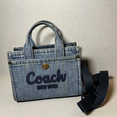 Bolso Bandolera COACH Mini Cargo Tote Mini Azul Denim Mujer’s Foto 1 de 4