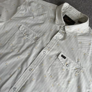 Howler Brothers Pearl Snap Shirt Vintage Grid Floral Men’s Size XL Cream White - Picture 1 of 15