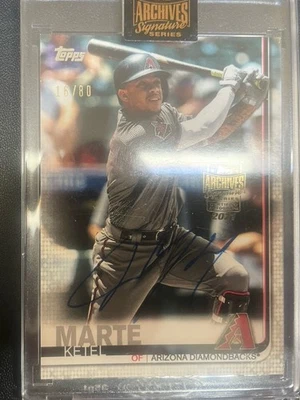 Ketel Marte 2021 Topps Archives #365 Signatures Series On-Card Auto #/80 SP - Image 1 of 2