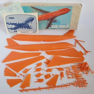 1972 Aurora Products Braniff Boeing 747 1/156 Scale Plastic Model Kit Open Box - Bild 1 von 10