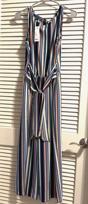 Apt. 9 Women’s Striped Tie‑Waist Sleeveless Jumpsuit Size Small NWT - Image 1 of 4