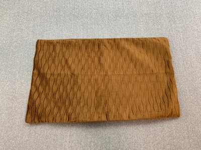 Funda Almohada Terciopelo Texturizado Lumbar 20" x 12" Marrón Clásica Alta Calidad Foto 1 de 4