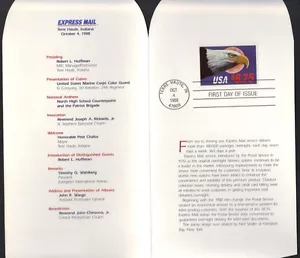 U.S. 1988 EXPRESS MAIL $8.73 FDC ON PROGRAM OPENING CEREMONY - Picture 1 of 2