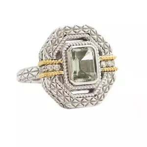 Anello aureola Andrea Candela oro giallo 18 kt diamanti e cavo ametista ACR301/09-GA - Foto 1 di 1