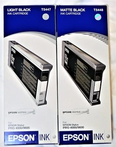Epson Stylus PRO 7600/9600 Ink 220ml. (1) T5447 LB and (1) T5448 MB - (Expired) - Picture 1 of 3