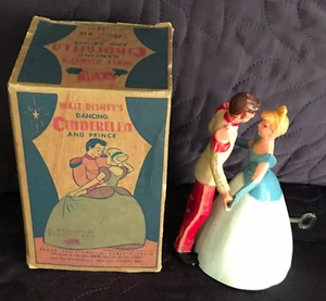 IRWIN  WALT DISNEY'S  WALTZING  CINDERELLA AND PRINCE  DANCING  BOXED  C. 1950'S - Picture 1 of 7