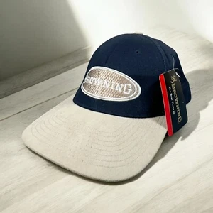 Casquette de baseball Browning FUBU Flex taille 7 1/8-7 3/8 chapeau chasse cerf poisson bleu beige neuve avec étiquette - Photo 1/7