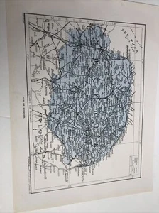 1923: Map Of Norfolk East Window Walsingham Abbey Vintage Antiquarian Print - Picture 1 of 9