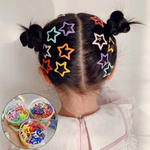 Horquillas estrella pinzas a presión niñas lindas coloridas moda 25 piezas dulces accesorios para el cabello - Imagen 1 de 21