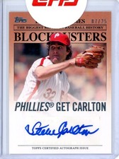 2012 Topps Steve Carlton Blockbusters BBA-SC Auto /25 Philadelphia Phillies HOF