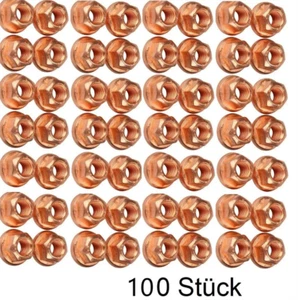100 Stk Auspuff Mutter M8 SW 13 Kupfermutter Krümmermutter Turbolader Krümmer DE - Bild 1 von 20