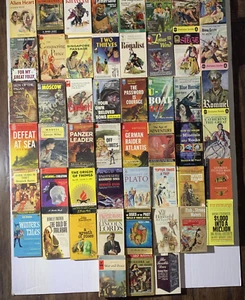 Vintage Paperbacks Mixed Genre/Publishers Lot of 51 books printed 1950s/1960s GD - Picture 1 of 9