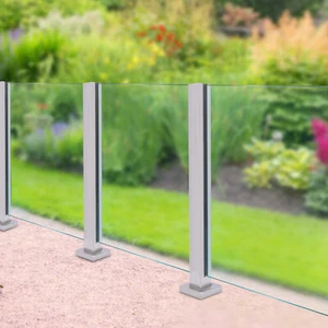65cm Glass Railing Post Mid Post Stainless Steel Balustrade for Balcony Stairs - Picture 1 of 14