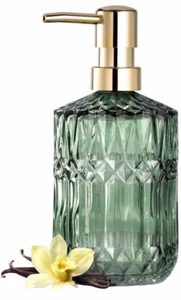 Glass Soap Dispenser with Stainless Steel Pump for Home Kitchen Bathroom- New - Picture 1 of 5