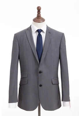 Men's Grey Savile Row Suit Tailored Fit A39 - Image 1 of 4