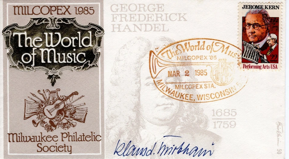 THE WORLD OF MUSIC, MILCOPEX, MILWAUKEE, WISCONSIN 1985   FDC8672 - Image 1 of 1