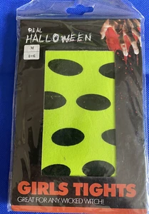 NEW Size 4-6Y. Girls Neon Spot Halloween Tights. 100% Nylon Halloween Dress Up - Picture 1 of 3
