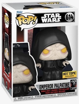 FUNKO POP! EMPEROR PALPATINE #614 STAR WARS HOT TOPIC EXCLUSIVE NEW 40th JEDI
