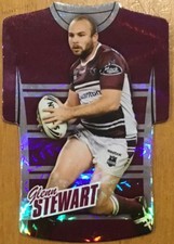 2010 NRL SELECT CHAMPIONS MANLY GLENN STEWART JERSEY DIE CUT JDC74 CARD.
