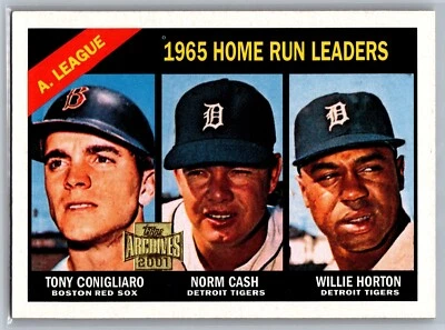 2001 TOPPS ARCHIVES BASEBALL 431  1965 HOME RUN LEADERS CONIGLIARO /CASH /HORTON - Image 1 of 2