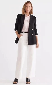 SUSSAN ANTIQUE WHITE SLANT POCKET denim jeans PANTs Size 20 New retail $99.95 - Picture 1 of 3