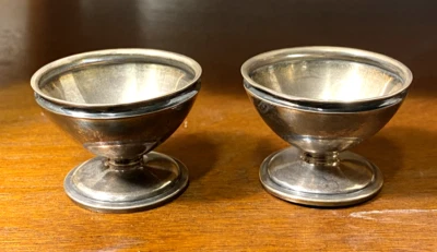 古董一对 Gorham 纯银盐窖 1862 — 第 1/4 张图片