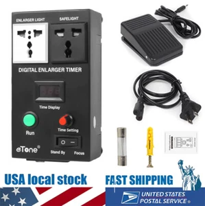 eTone Digital Enlarger Timer Precision With Foot Switch Darkroom Photo EquipmeQR - Picture 1 of 8