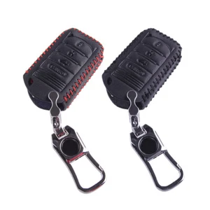 Leather Car Key Fob Case Cover Holder with Keychain Fit for Acura TL RDX ZDX ILX - Picture 1 of 6