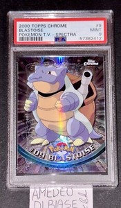 PSA 9 Topps Chrome Blastoise Foil #9 Spectra Pokemon T.V.English 2000