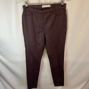 Next Pull On Leggings Mid Rise Purple Trousers Size 14R - Picture 1 of 3