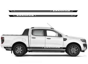 2 PCS Graphics Car Door Sticker For Ford Ranger Trunk Side Skirt Stripe Decals - Picture 1 of 5