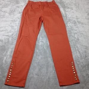Soft Surroundings Size Medium Tall MT Studded Ankle Ponte Pants Leggings Orange - Picture 1 of 15