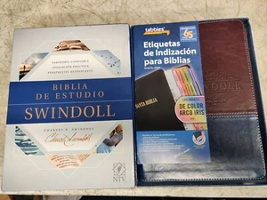 Biblia de Estudio Swindoll NTV (SentiPiel, Café/Azul/Turquesa)the Swindoll Study - Picture 1 of 12