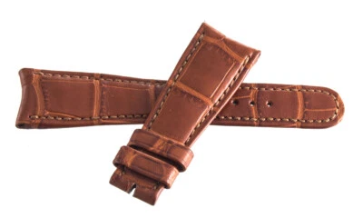 Correa de reloj de cocodrilo marrón corta genuina Roger Dubuis 21 mm Foto 1 de 3