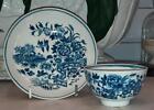 Rare 18th C Worcester Porcelain Fence Pattern Tea Bowl & Saucer C 1770